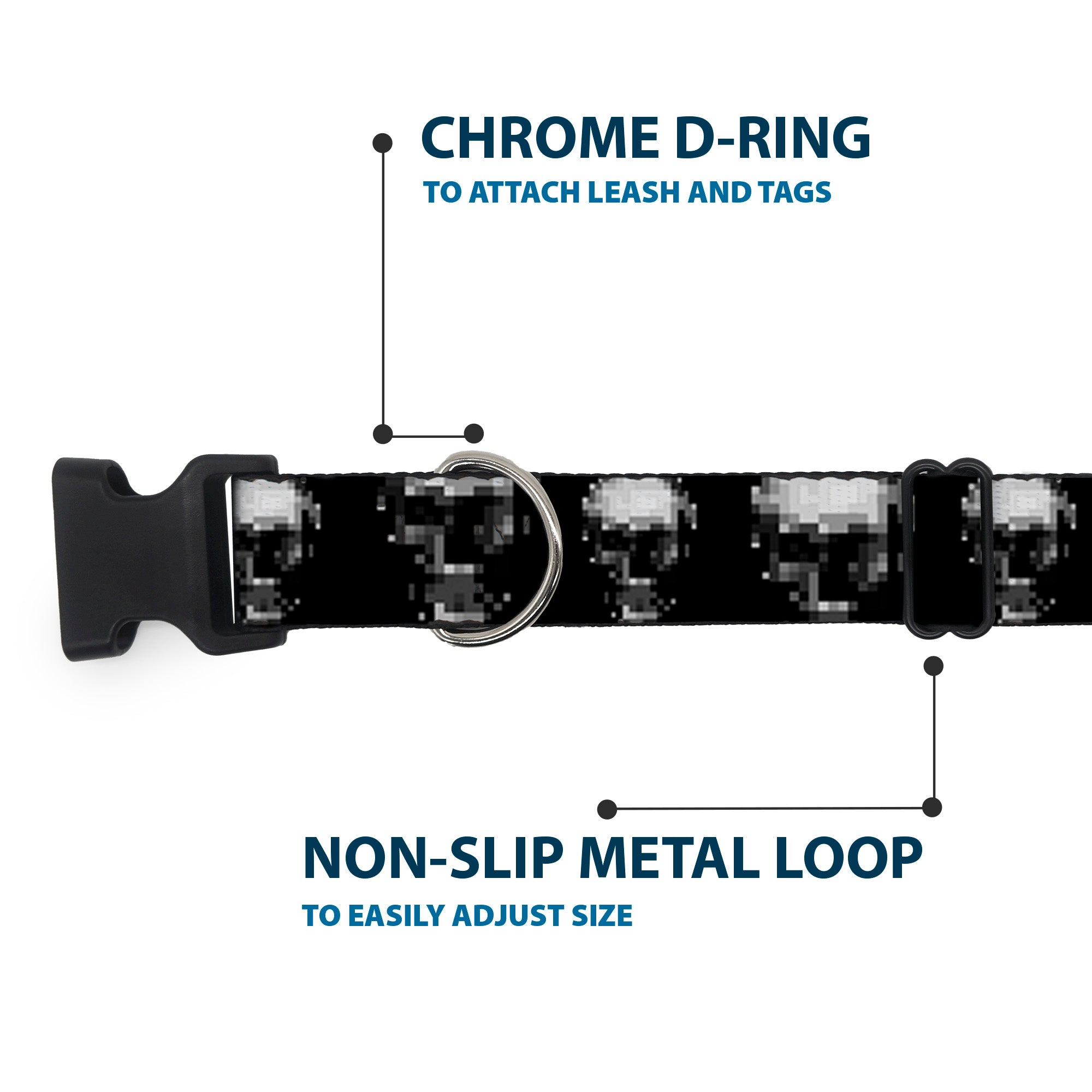 Plastic Clip Collar - Dark Knight Plastic Clip Collars Buckle-Down