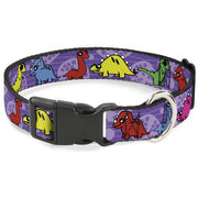 Plastic Clip Collar - Dinosaur Cartoon Plastic Clip Collars Buckle-Down