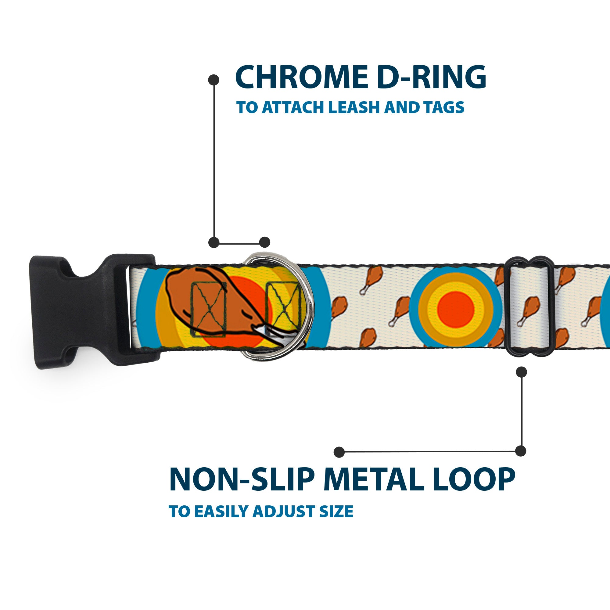Plastic Clip Collar - Drumstick Target Plastic Clip Collars Buckle-Down