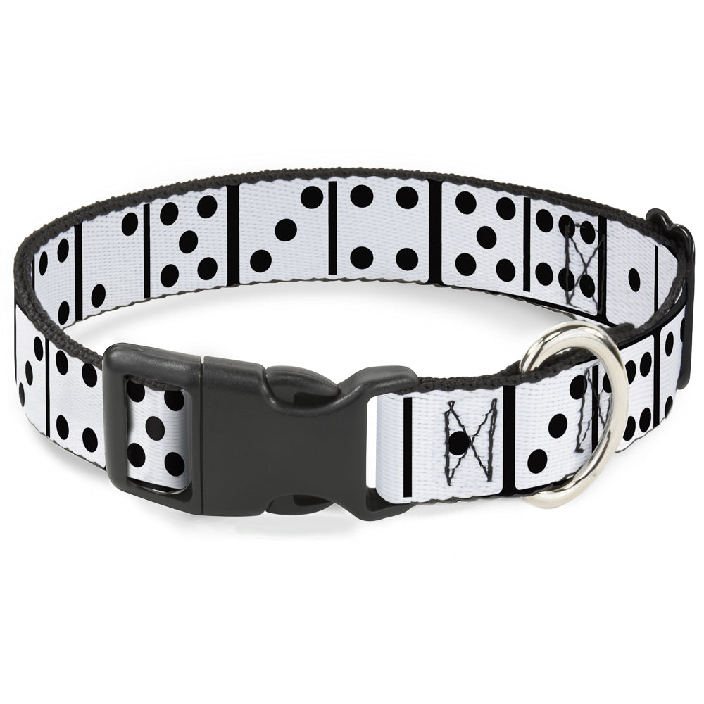 Plastic Clip Collar - Dominoes Black/White/Black Plastic Clip Collars Buckle-Down