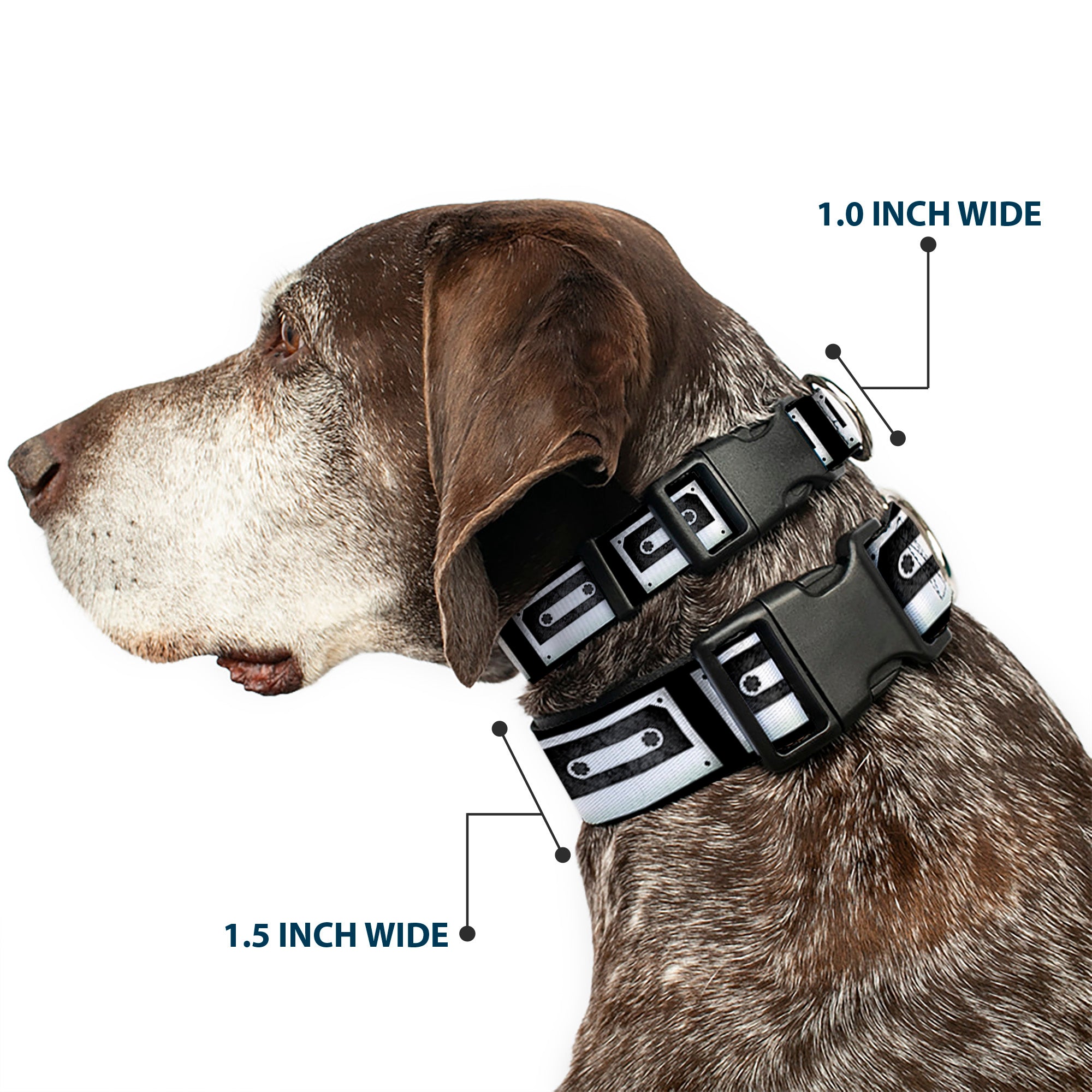 Plastic Clip Collar - DC Cassette Tape Plastic Clip Collars Buckle-Down
