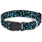 Plastic Clip Collar - Eighties 1 Blue/Black Plastic Clip Collars Buckle-Down