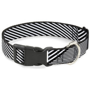 Plastic Clip Collar - Eighties 7 Black/White Plastic Clip Collars Buckle-Down