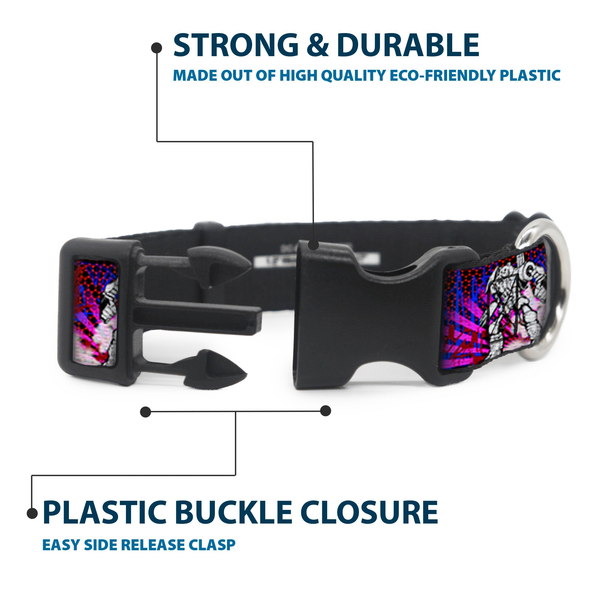 Plastic Clip Collar - Evoke 2 RoboBear Plastic Clip Collars Buckle-Down