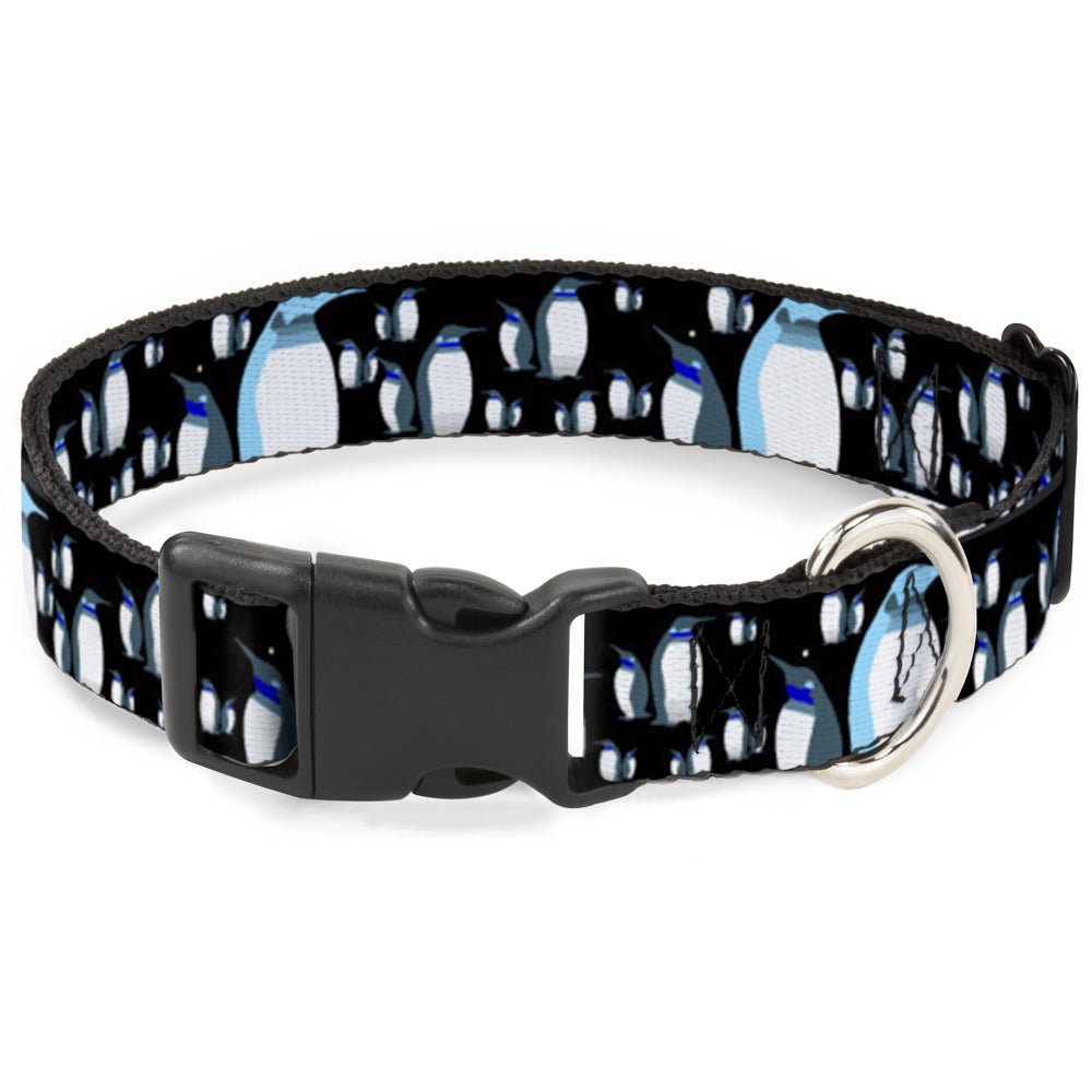 Plastic Clip Collar - Emperor Penguins Gray/Blues Plastic Clip Collars Buckle-Down