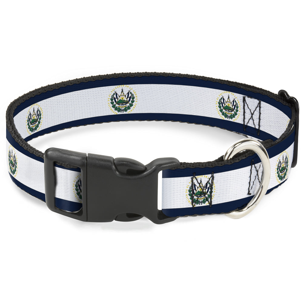 Plastic Clip Collar - El Salvador Flag Plastic Clip Collars Buckle-Down