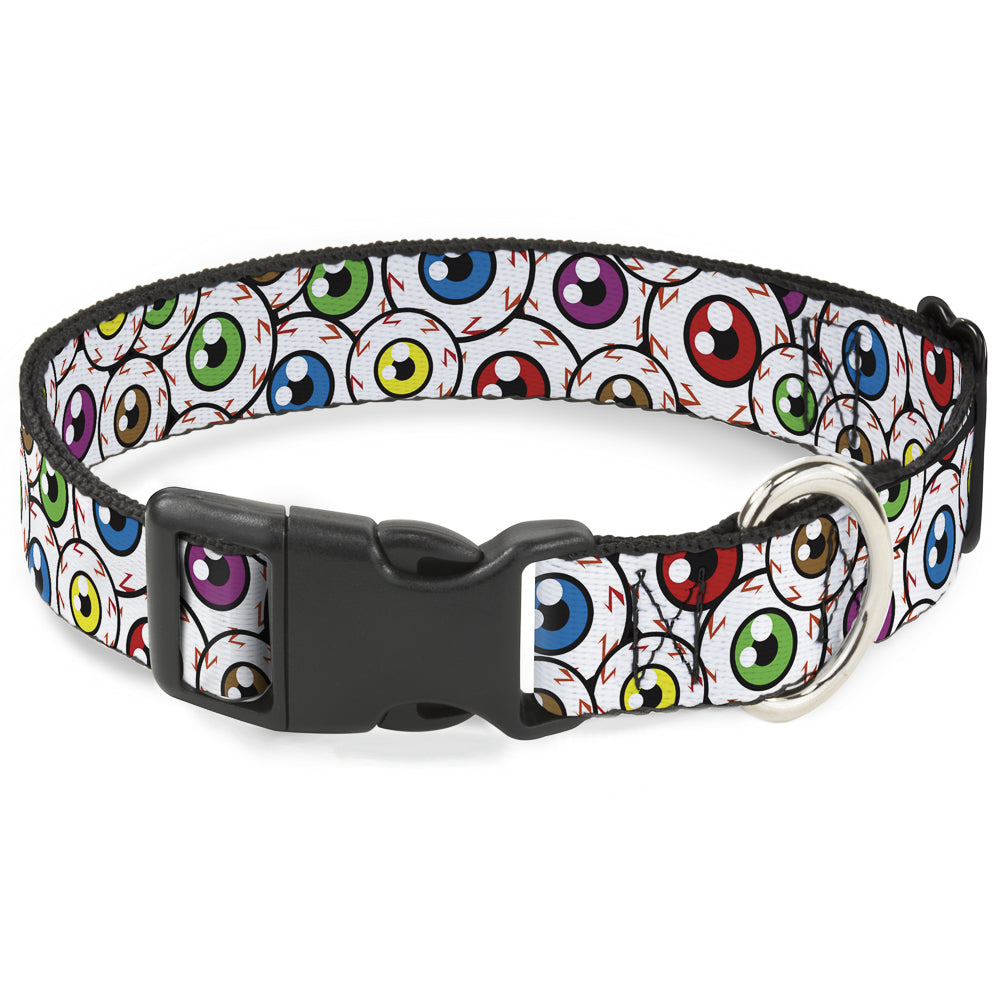 Plastic Clip Collar - Eyeballs Stacked Plastic Clip Collars Buckle-Down