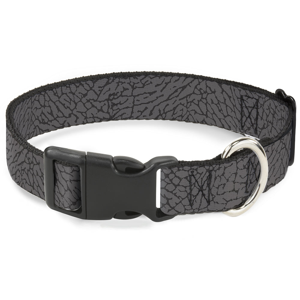 Plastic Clip Collar - Elephant Crackle Grays Plastic Clip Collars Buckle-Down