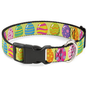 Plastic Clip Collar - Easter Eggs Decorated Eggs Yellow/Multi Color Plastic Clip Collars Buckle-Down