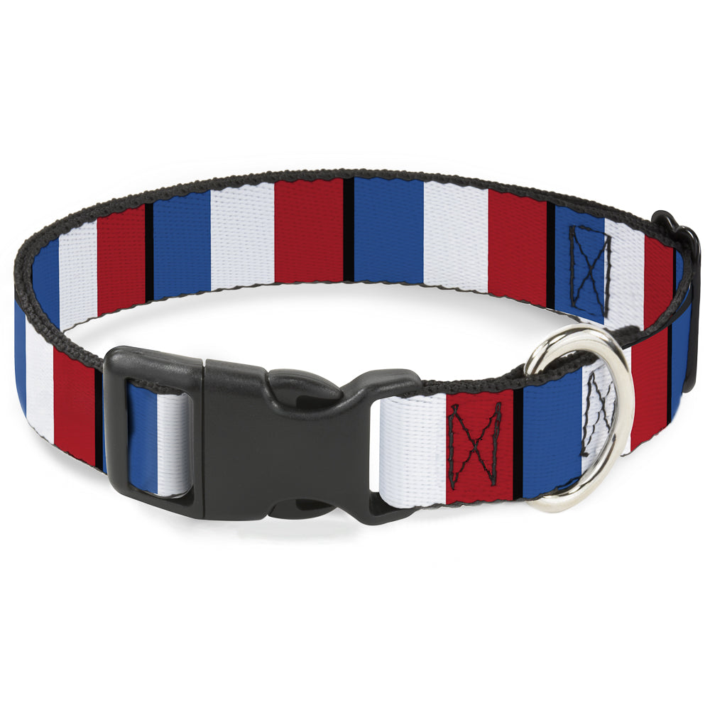Plastic Clip Collar - France Flags Plastic Clip Collars Buckle-Down