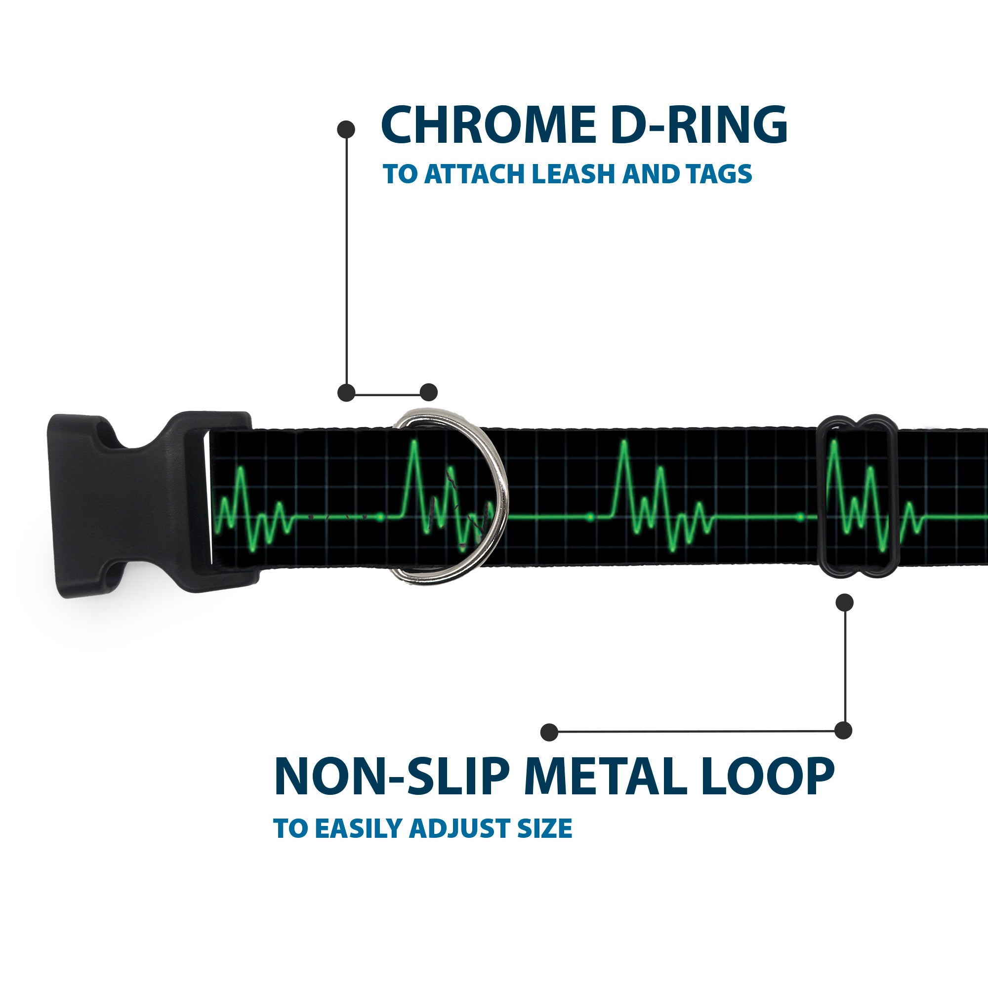 Plastic Clip Collar - Flatline Plastic Clip Collars Buckle-Down