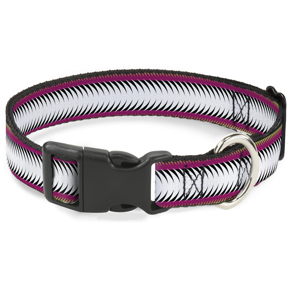 Plastic Clip Collar - Fish Tail Fuchsia/Black/White Plastic Clip Collars Buckle-Down