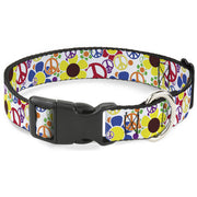Plastic Clip Collar - Flower Peace Power Plastic Clip Collars Buckle-Down
