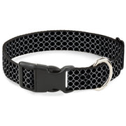 Plastic Clip Collar - Fishnet Stocking Black/White Plastic Clip Collars Buckle-Down
