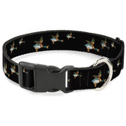 Plastic Clip Collar - Flying Mallards Black Plastic Clip Collars Buckle-Down