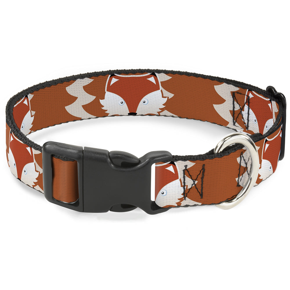 Plastic Clip Collar - Fox Face/Tail Orange/Natural Plastic Clip Collars Buckle-Down