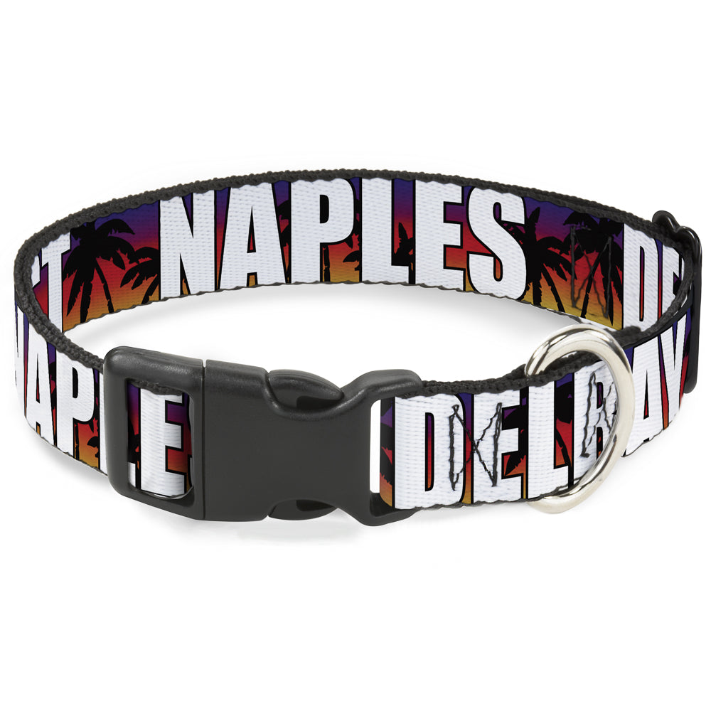 Plastic Clip Collar - Florida Cities Palm Tree Sunset/White Plastic Clip Collars Buckle-Down