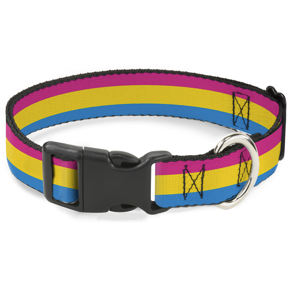 Plastic Clip Collar - Flag Pansexual Pink/Yellow/Blue Plastic Clip Collars Buckle-Down