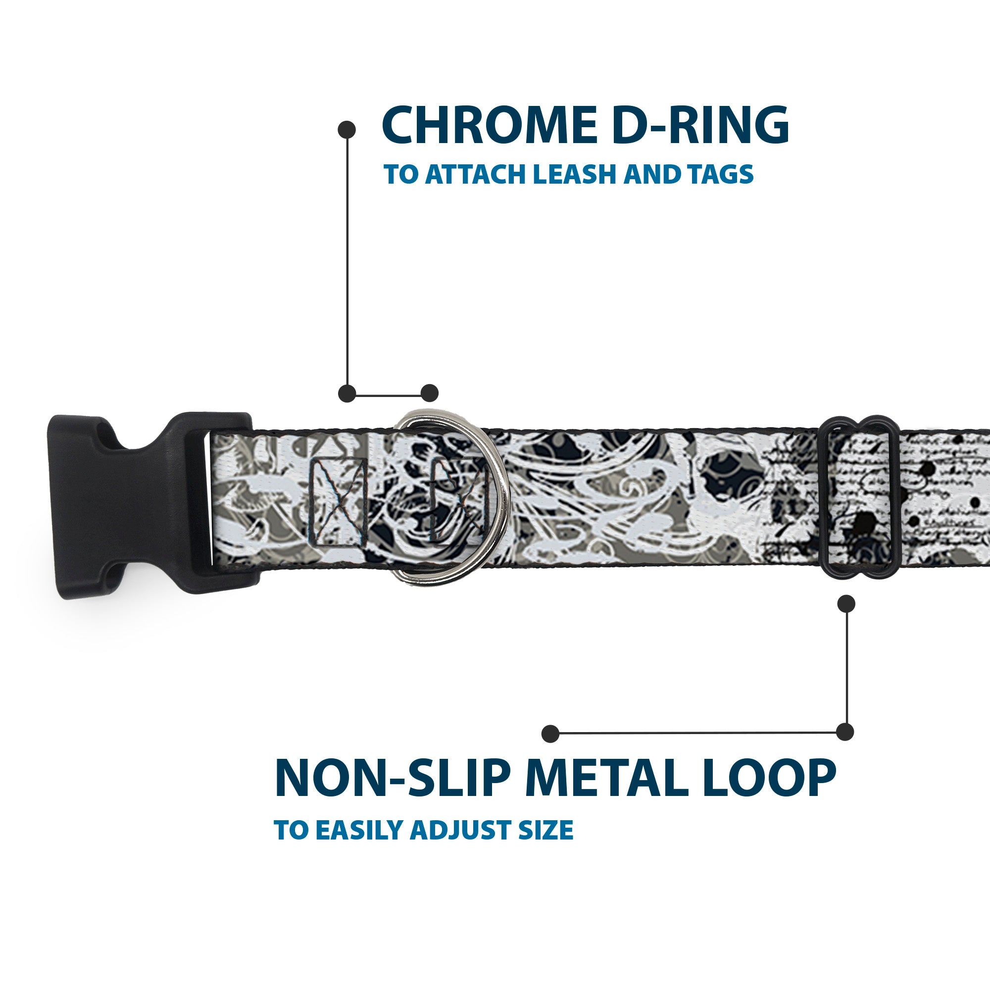 Plastic Clip Collar - Gothic 1 Plastic Clip Collars Buckle-Down