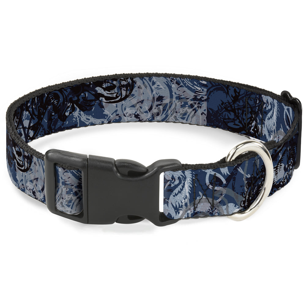 Plastic Clip Collar - Gothic 5 Plastic Clip Collars Buckle-Down