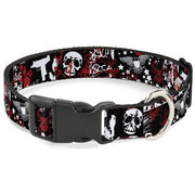 Buckle-Down Plastic Buckle Dog Collar - Graffiti Men's Plastic Clip Collars Buckle-Down