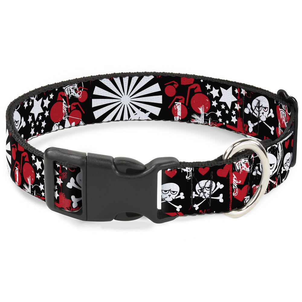 Buckle-Down Plastic Buckle Dog Collar - Graffiti Women's Plastic Clip Collars Buckle-Down