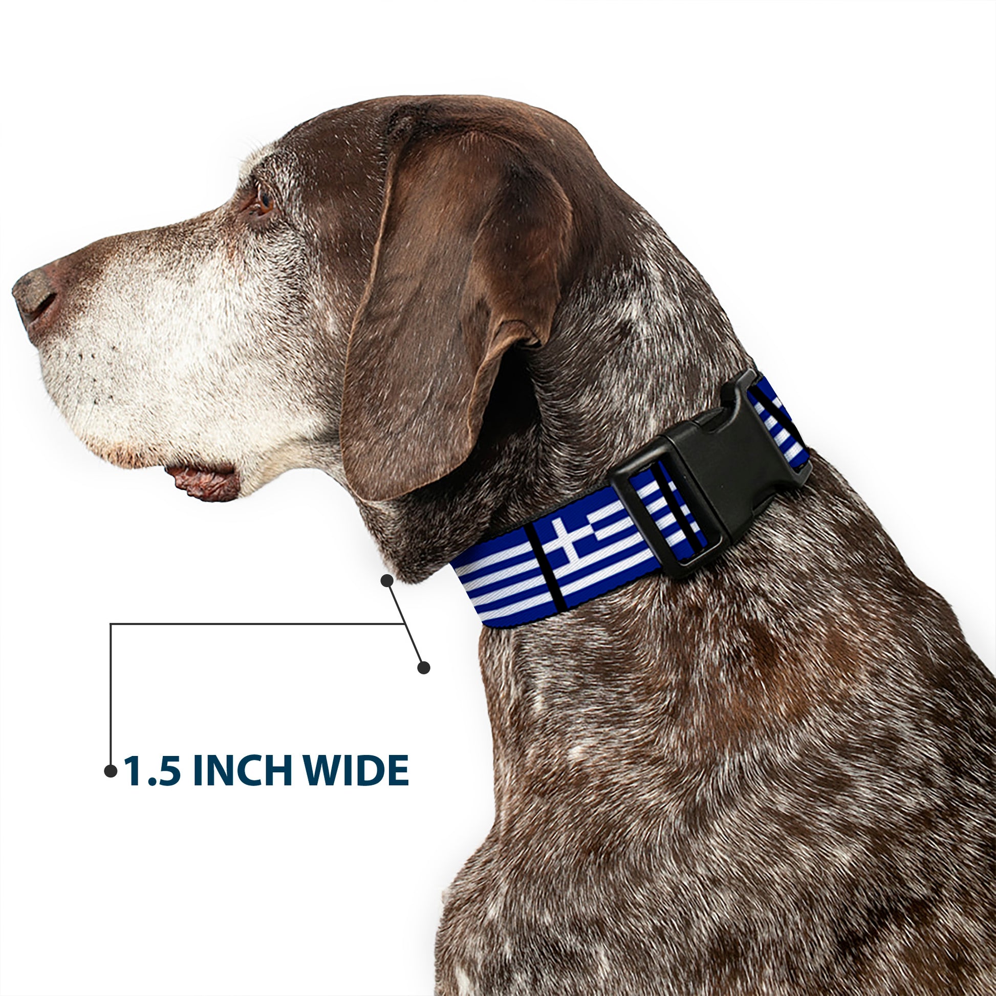 Plastic Clip Collar - Greece Flags Plastic Clip Collars Buckle-Down