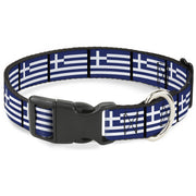 Plastic Clip Collar - Greece Flags Plastic Clip Collars Buckle-Down