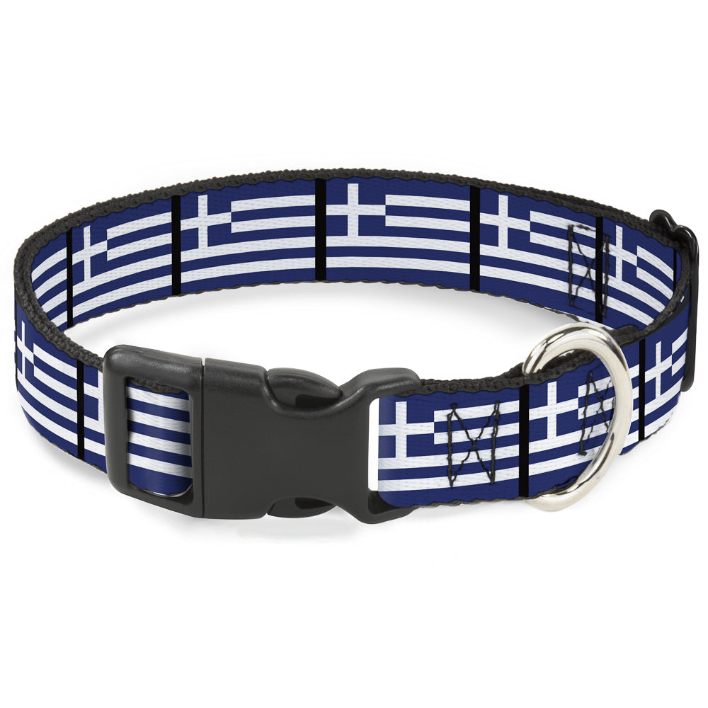 Plastic Clip Collar - Greece Flags Plastic Clip Collars Buckle-Down