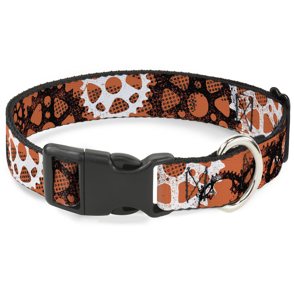 Plastic Clip Collar - Grunge Gears Orange Plastic Clip Collars Buckle-Down