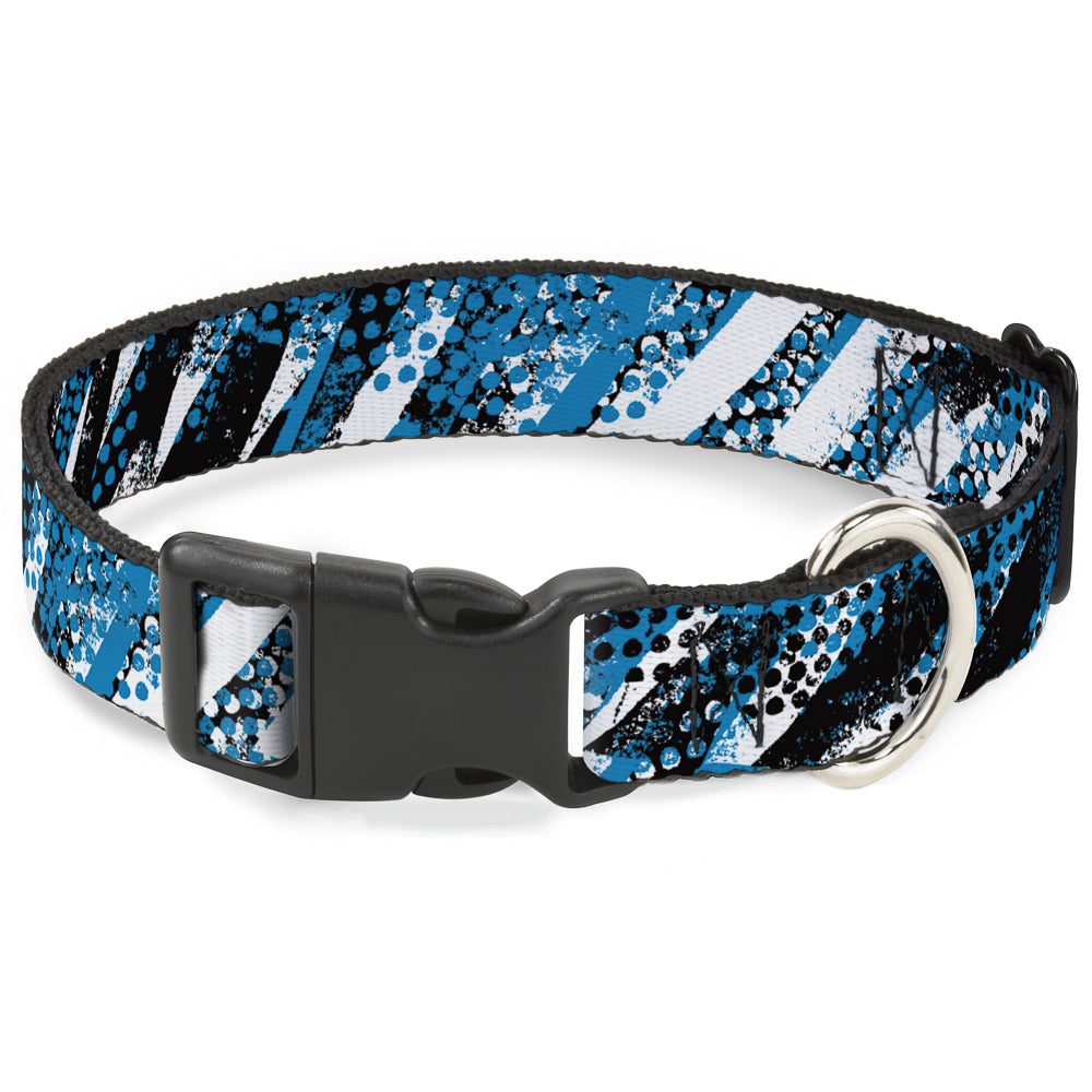 Plastic Clip Collar - Grunge Tread Blue Plastic Clip Collars Buckle-Down