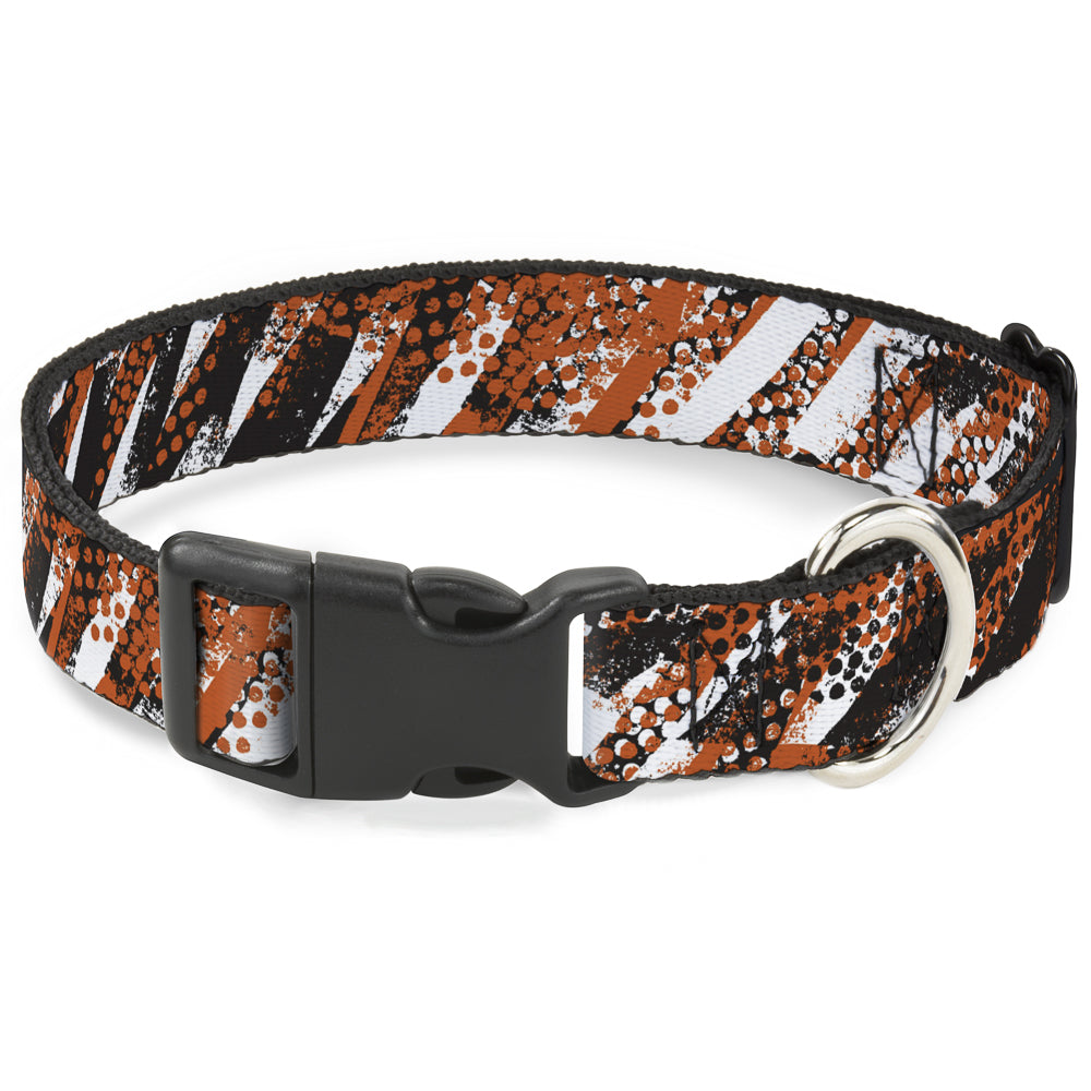 Plastic Clip Collar - Grunge Tread Orange Plastic Clip Collars Buckle-Down