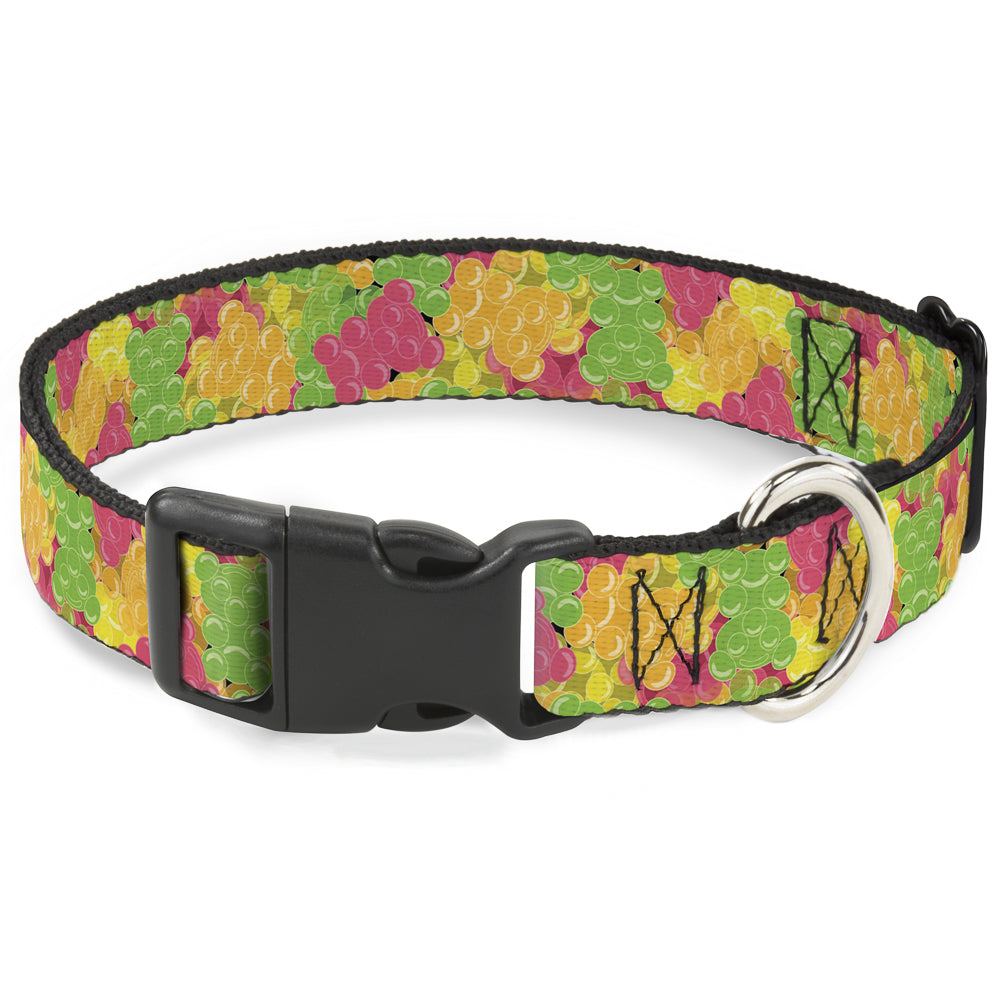 Plastic Clip Collar - Gummy Bears Stacked Multi Color Plastic Clip Collars Buckle-Down