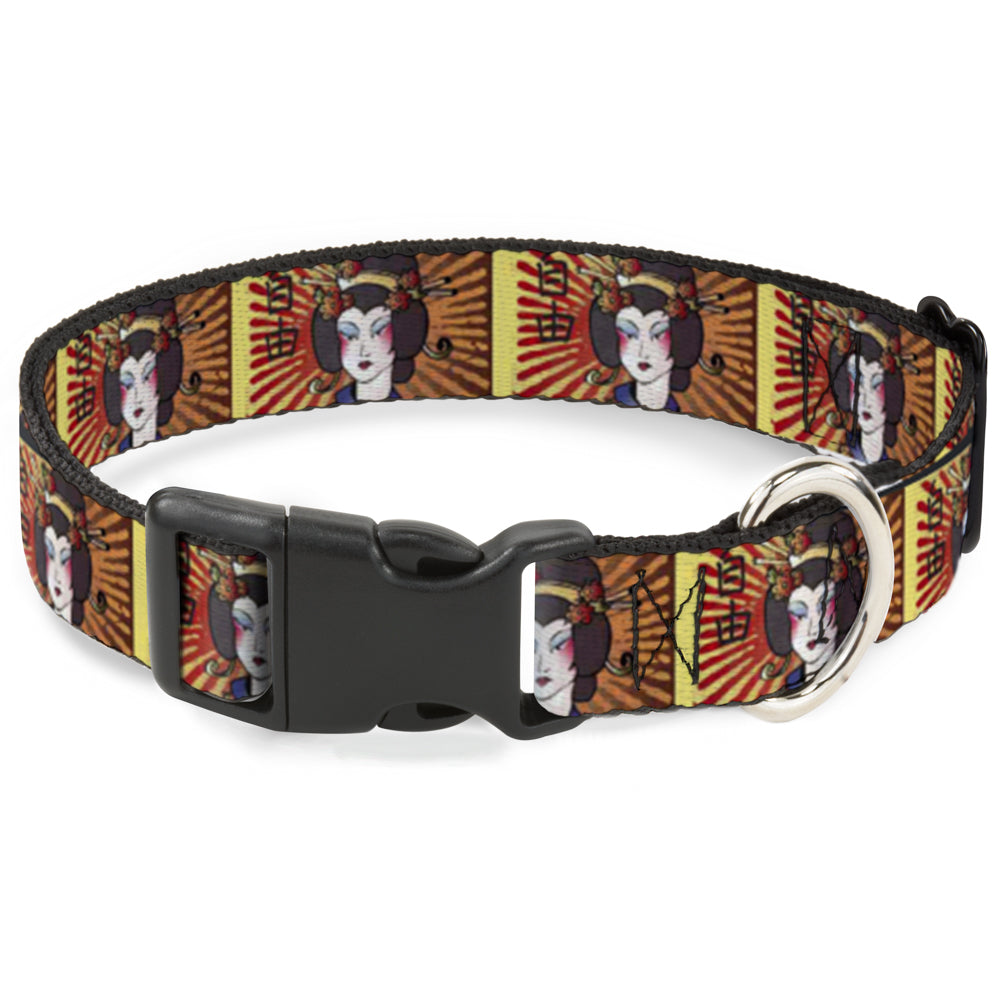 Plastic Clip Collar - Geisha Distressed Repeat Plastic Clip Collars Buckle-Down