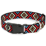 Plastic Clip Collar - Geometric1 Black/Red/Tan/Brown/Baby Blue Plastic Clip Collars Buckle-Down