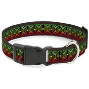 Plastic Clip Collar - Geomteric2 Black/Red/Yellow/Green Plastic Clip Collars Buckle-Down