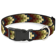 Plastic Clip Collar - Geometric4 Tan/Blue/Wine/Brown/Olive Plastic Clip Collars Buckle-Down