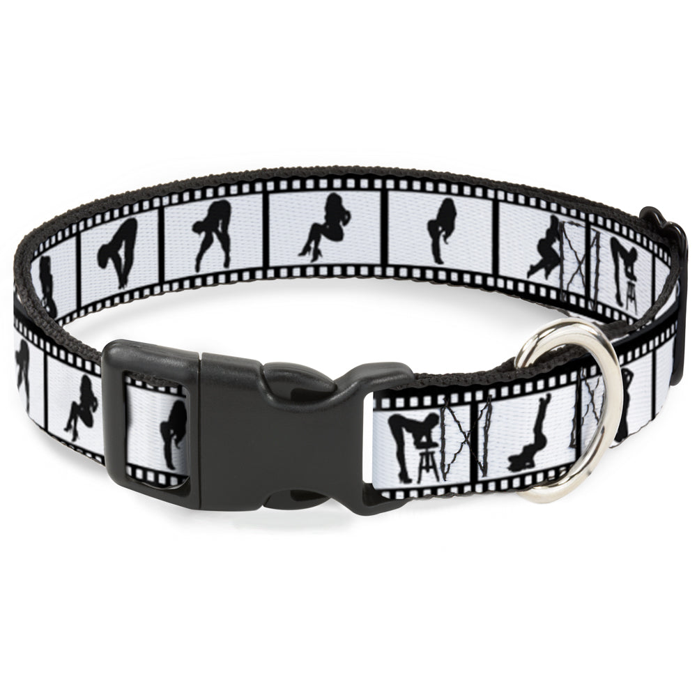 Plastic Clip Collar - Girls Posing Film Strip White/Black Plastic Clip Collars Buckle-Down