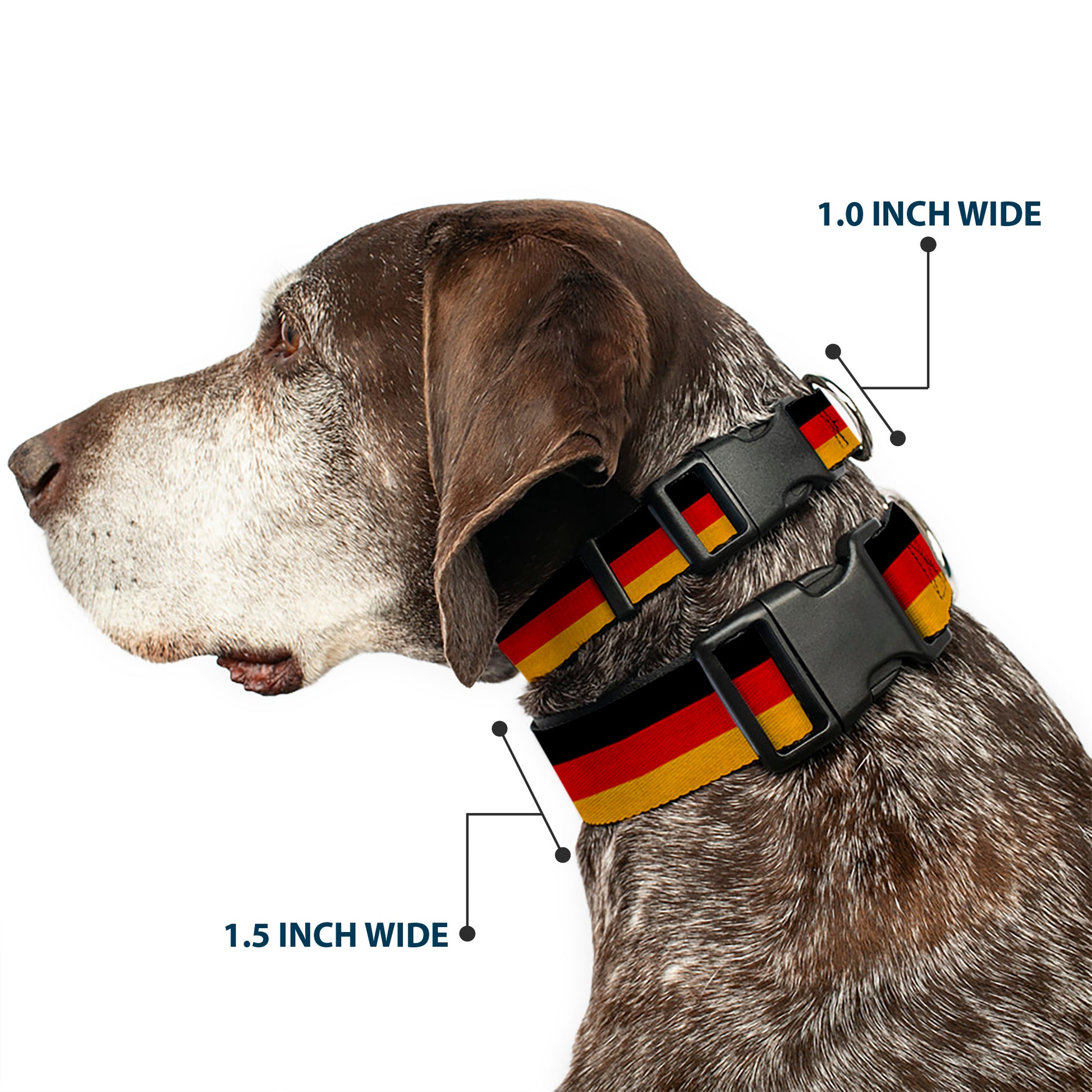 Plastic Clip Collar - Germany Flag Weathered Plastic Clip Collars Buckle-Down
