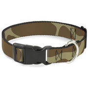 Plastic Clip Collar - Giraffe Spots Tan/Brown Plastic Clip Collars Buckle-Down