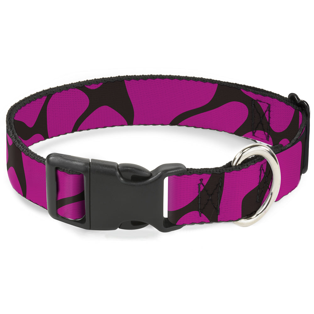 Plastic Clip Collar - Giraffe Spots Black/Fuchsia Plastic Clip Collars Buckle-Down
