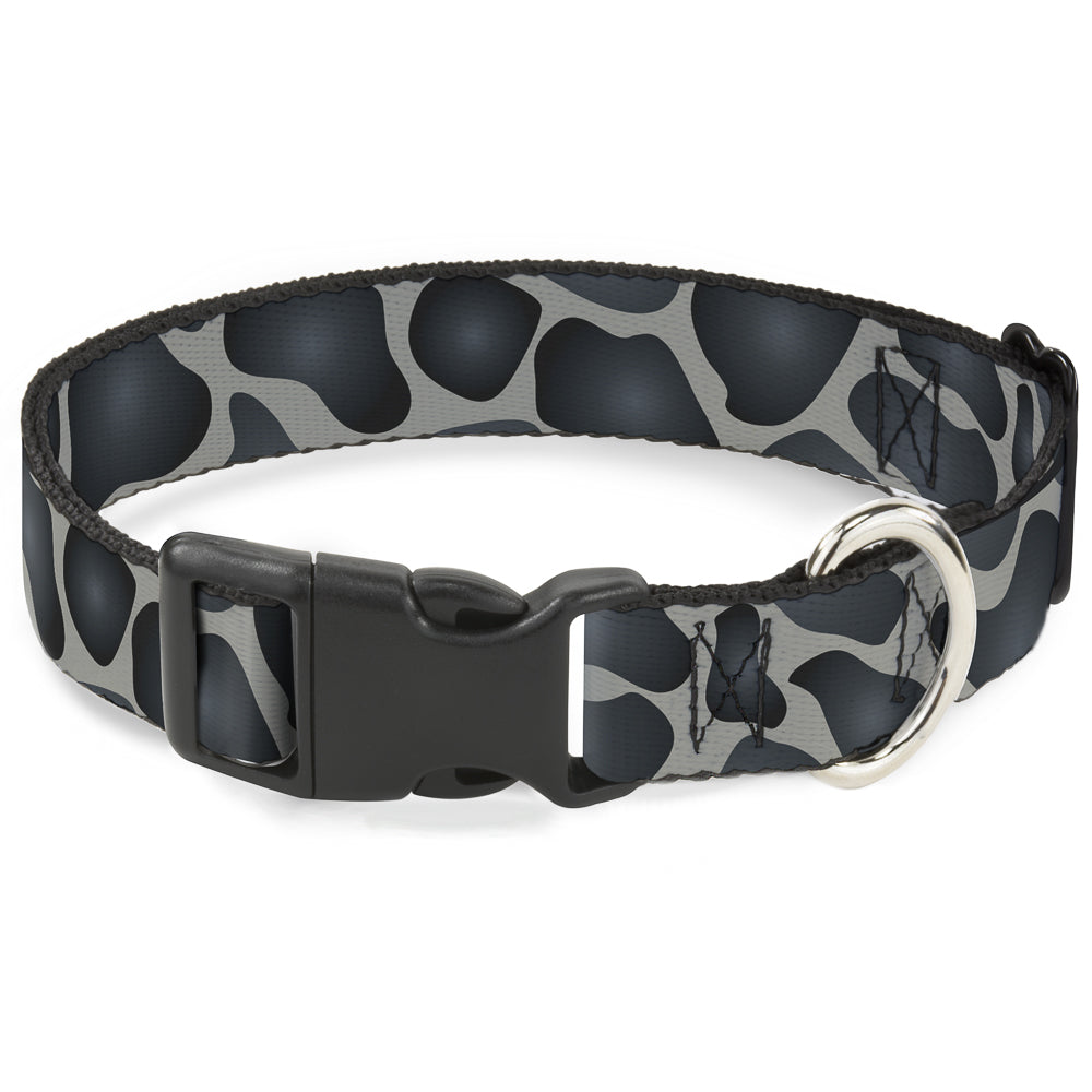 Plastic Clip Collar - Giraffe Spots Gray/Charcoal Plastic Clip Collars Buckle-Down