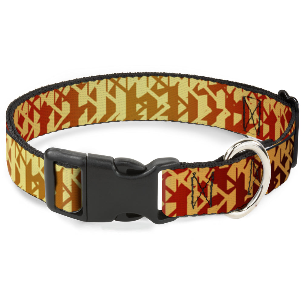 Plastic Clip Collar - Geometric Transition Blues/Reds/Orange/Yellows Plastic Clip Collars Buckle-Down