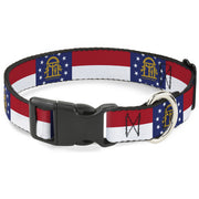 Plastic Clip Collar - Georgia Flag Plastic Clip Collars Buckle-Down