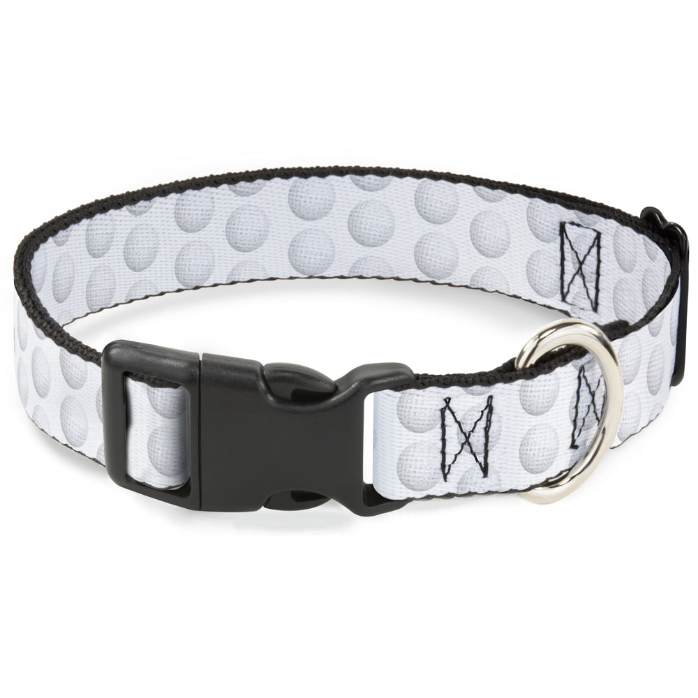 Plastic Clip Collar - Golf Ball Dimples Whites Plastic Clip Collars Buckle-Down