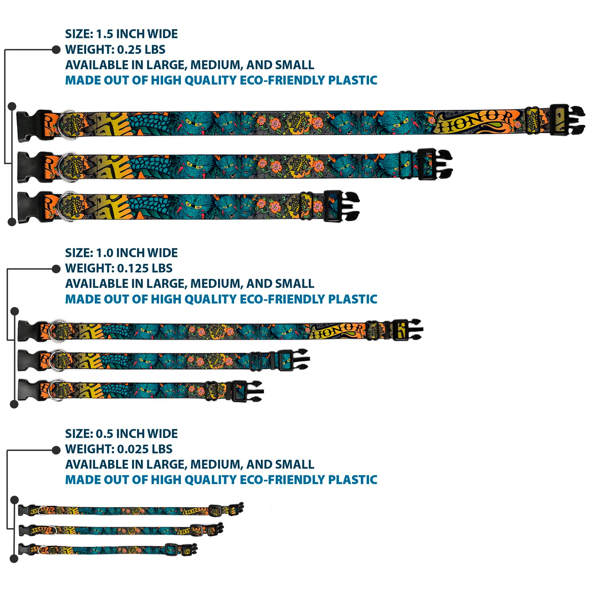 Plastic Clip Collar - Honor Gray Plastic Clip Collars Buckle-Down