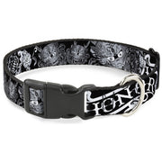 Plastic Clip Collar - Honor Black/White Plastic Clip Collars Buckle-Down