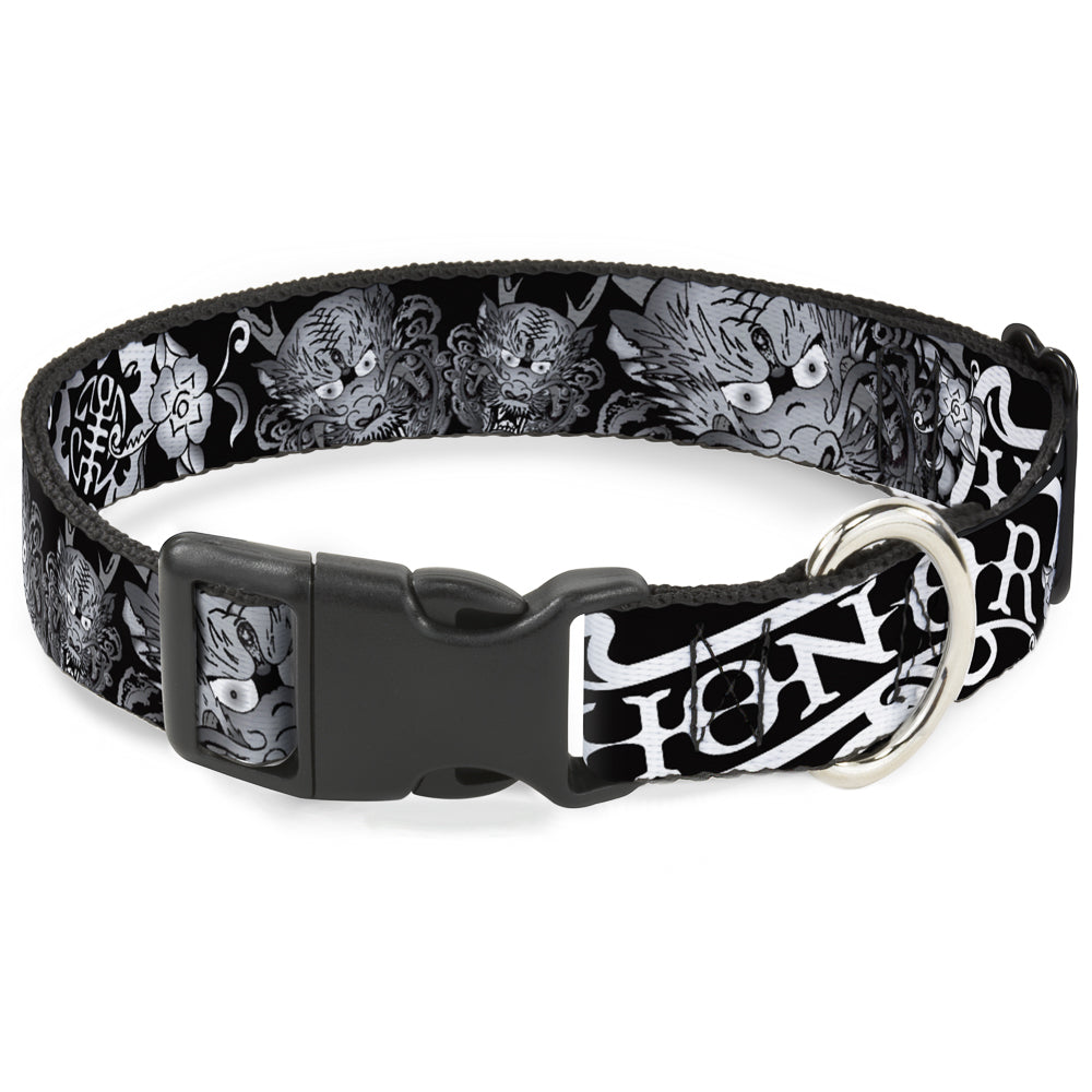 Plastic Clip Collar - Honor Black/White Plastic Clip Collars Buckle-Down