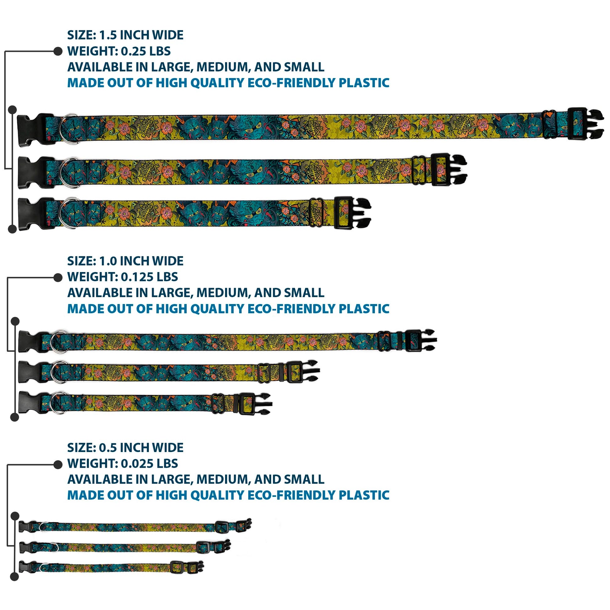 Plastic Clip Collar - Honor CLOSE-UP Yellow Plastic Clip Collars Buckle-Down