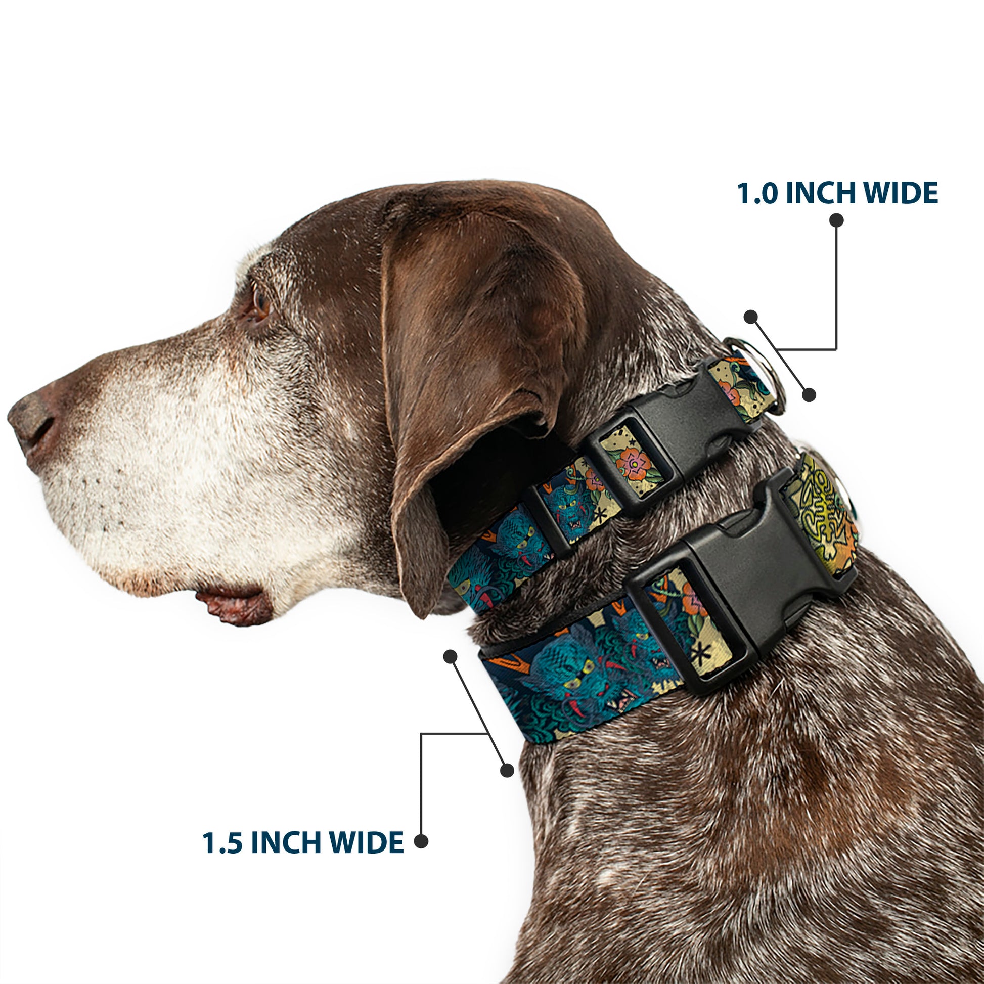 Plastic Clip Collar - Honor CLOSE-UP Tan Plastic Clip Collars Buckle-Down